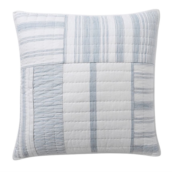 NWT Pottery Barn Hawthorn Handcrafted Patchwork Cotton Quilted Shams - (2) Euro - Picture 4 of 4